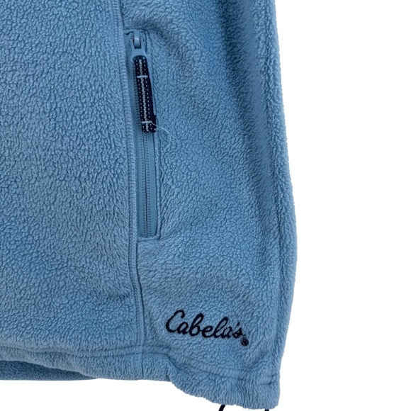Cabelas Womens Fleece Outdoor Sporty Corpcore Vest Blue Full Zip Pockets Size M - Picture 7 of 13
